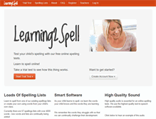 Tablet Screenshot of learning2spell.com